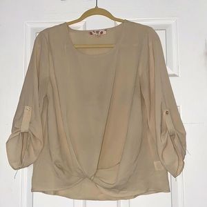Tan elbow blouse